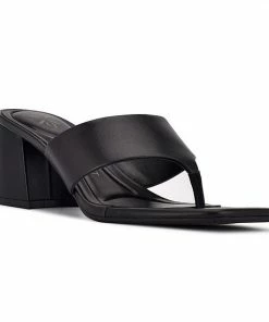 Nine West Gelina 9x9 Women's Leather Dress Sandals Black Leather -Nine West Shop unnamed file 5740