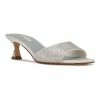 Nine West Indrah Women's Mule Sandals White Satin