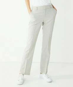 Women's Nine West Magic Waist Barely Bootcut Pants Dark Char Plaid -Nine West Shop unnamed file 58