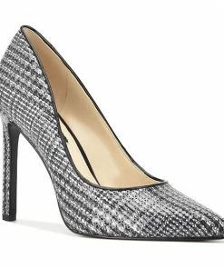 Nine West Tatiana Women's Pumps Black Gray Sequin