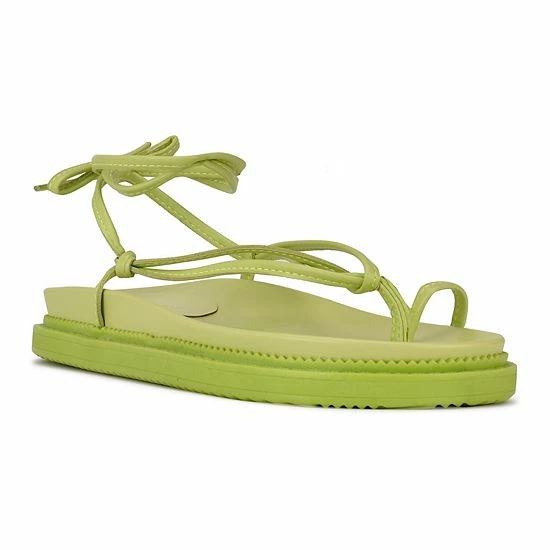 Nine West Sarest Women's Strappy Sandals Lime Green 6 Nine West Sarest Women's Strappy Sandals Lime Green - Image 6
