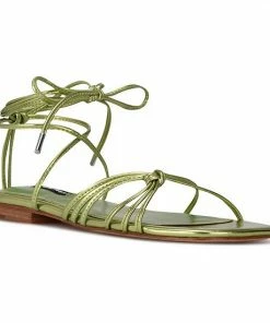 Nine West Minus Women's Strappy Sandals Metallic Green 9 Nine West Minus Women's Strappy Sandals Metallic Green -Nine West Shop unnamed file 5838