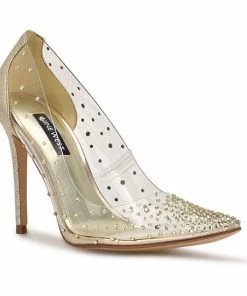 Nine West Franca Women's High Heels Clear Platinum