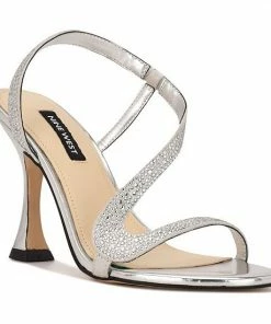 Nine West Immal 05 Women's High Heel Dress Sandals Silver