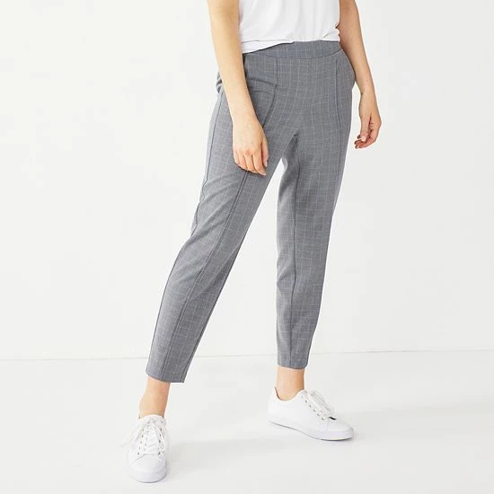 Women's Nine West Relaxed Crop Pull-On Pants Mushroom 8 Women's Nine West Relaxed Crop Pull-On Pants Mushroom - Image 8