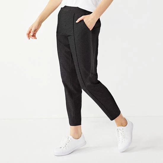 Women's Nine West Relaxed Crop Pull-On Pants Mushroom 11 Women's Nine West Relaxed Crop Pull-On Pants Mushroom - Image 11