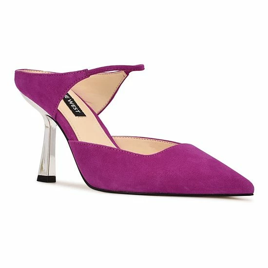 Nine West Madys Women's Suede Heels Berry Suede 2 Nine West Madys Women's Suede Heels Berry Suede - Image 2
