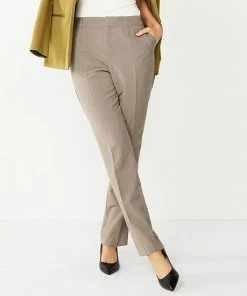 Women's Nine West Magic Waist Barely Bootcut Pants Dark Char Plaid -Nine West Shop unnamed file 60