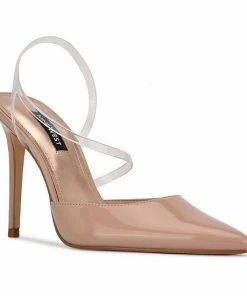 Nine West Fames 03 Women's Slingback Pumps Light Natural Patent C