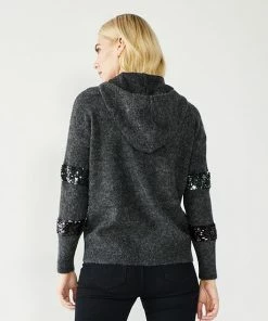 Women's Nine West Shine Hooded Sweater Cognac Sequin Stripe 12 Women's Nine West Shine Hooded Sweater Cognac Sequin Stripe -Nine West Shop unnamed file 6060