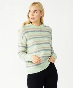 Women's Nine West Shine Hooded Sweater Cognac Sequin Stripe 18 Women's Nine West Shine Hooded Sweater Cognac Sequin Stripe -Nine West Shop unnamed file 6066