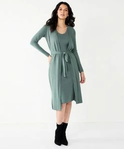 Women's Nine West Fine Gauge Duster Cardigan Signature Green -Nine West Shop unnamed file 607