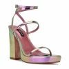 Nine West Benz Women's Dress Sandals Silver