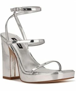 Nine West Benz Women's Dress Sandals Silver -Nine West Shop unnamed file 6090