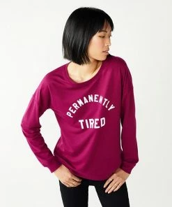 Women's Nine West Graphic Sweatshirt On Cloud Wine -Nine West Shop unnamed file 6136
