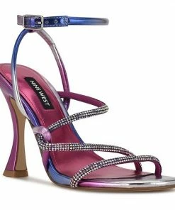 Nine West Blitz Women's Dress Sandals Purple Multi