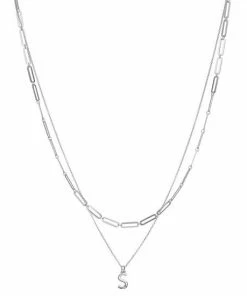 Nine West Multi Row Link Necklace Silver Tone K -Nine West Shop unnamed file 6147