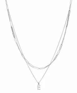 Nine West Multi Row Link Necklace Silver Tone K -Nine West Shop unnamed file 6152