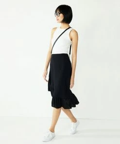 Women's Nine West Asymmetrical Midi Skirt Abstract Plumeria -Nine West Shop unnamed file 6165