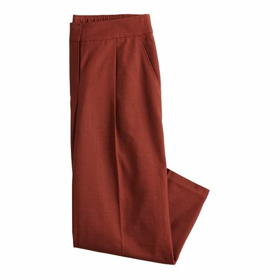 Women's Nine West Pleated High-Waist Wide Leg Crop Pants White Knight 3 Women's Nine West Pleated High-Waist Wide Leg Crop Pants White Knight - Image 3