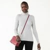 Women's Nine West Rib Turtleneck Top Fairy Lavender