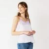 Women's Nine West Lace Trim Cami Enlighten Purple