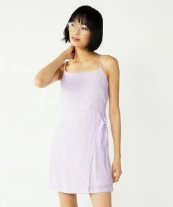 Women's Nine West Side-Tie Faux Wrap Mini Dress Reef