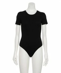 Women's Nine West Rib Short Sleeve Crewneck Bodysuit Mauve Jewel -Nine West Shop unnamed file 6257