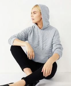 Women's Nine West Long Sleeve Quilted Hoodie Landon Peri -Nine West Shop unnamed file 6282