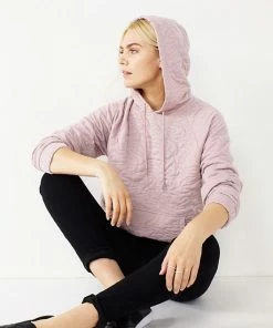 Women's Nine West Long Sleeve Quilted Hoodie Landon Peri -Nine West Shop unnamed file 6287