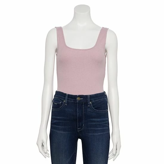 Women's Nine West Rib Scoopneck Tank Bodysuit Fainst Whisper 1 Women's Nine West Rib Scoopneck Tank Bodysuit Fainst Whisper