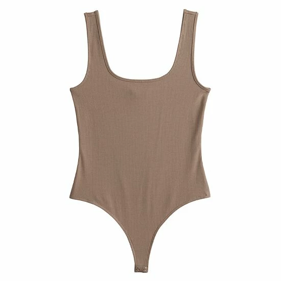 Women's Nine West Rib Scoopneck Tank Bodysuit Fainst Whisper 4 Women's Nine West Rib Scoopneck Tank Bodysuit Fainst Whisper - Image 4