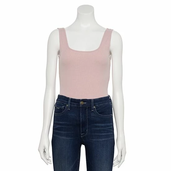 Women's Nine West Rib Scoopneck Tank Bodysuit Fainst Whisper 6 Women's Nine West Rib Scoopneck Tank Bodysuit Fainst Whisper - Image 6