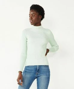 Women's Nine West Ribbed Mockneck Sweater Daisy Dew -Nine West Shop unnamed file 6313