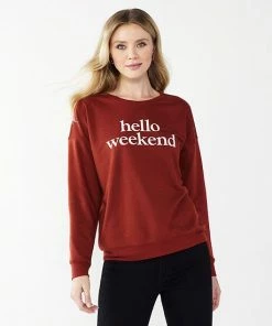 Women's Nine West Graphic Sweatshirt Hello Weekend -Nine West Shop unnamed file 6323