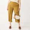 Plus Size Nine West High Rise Wide Leg Crop Pants Australian Wood