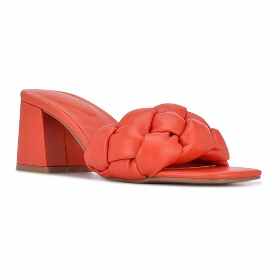 Nine West Gyllan Women's Braided Dress Sandals Blood Orange 6 Nine West Gyllan Women's Braided Dress Sandals Blood Orange - Image 6