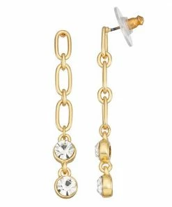 Nine West Linear Drop Post Earrings