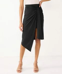 Women's Nine West Faux-Wrap Midi Skirt Bronze -Nine West Shop unnamed file 6421