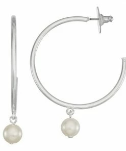 Nine West C Hoop Earrings
