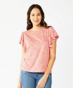 Women's Nine West Flutter Sleeve Top Kelly Lavender -Nine West Shop unnamed file 6494