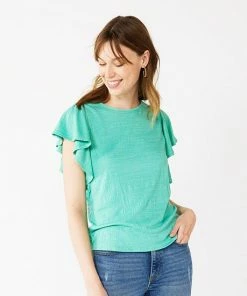 Women's Nine West Flutter Sleeve Top Kelly Lavender -Nine West Shop unnamed file 6496