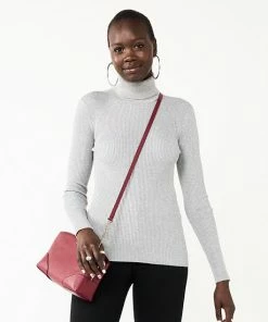 Women's Nine West Rib Turtleneck Top Fairy Lavender -Nine West Shop unnamed file 65