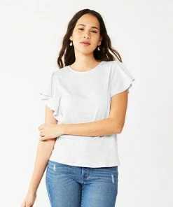 Women's Nine West Flutter Sleeve Top Kelly Lavender -Nine West Shop unnamed file 6501