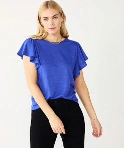 Women's Nine West Flutter Sleeve Top Kelly Lavender -Nine West Shop unnamed file 6502