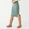 Women's Nine West Knit Sweater Skirt Signature Green
