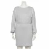 Plus Size Nine West Poet Sleeve Blousant Dress Grey Fox Heather
