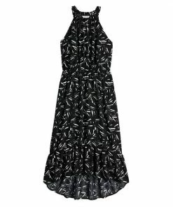 Women's Nine West High-Low Hem Midi Dress Mineral Black -Nine West Shop unnamed file 6547