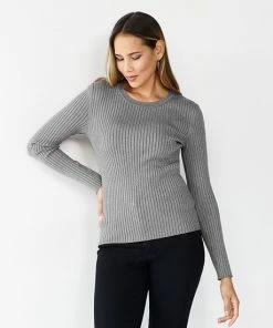 Women's Nine West Ribbed Crewneck Sweater Light Pink 30 Women's Nine West Ribbed Crewneck Sweater Light Pink -Nine West Shop unnamed file 6582