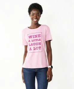 Women's Nine West Short Sleeve Graphic Tee Hello Weekend